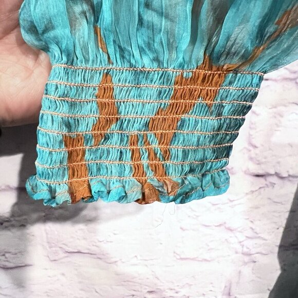 Anthropologie The Marais Floral Chiffon Maxi Dress Long Sleeves Boho Size XXS - Picture 7 of 13